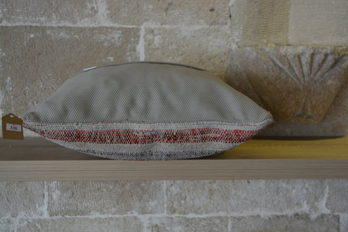 16x16 Kilim Pillow, Turkish Kilim, Pillow Covers, Cushion Covers, Kilim Rug Pillow, Turkish Cushion, Anatolian Kilim,  16”x16” - EA103