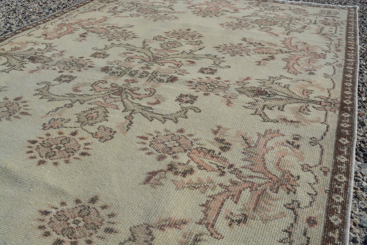 Oushak Rugs, Turkish Rug, Anatolian Rug, Vintage Rug, Handmade Rug, Oriental Rug, kitchen rug, Tribal rug, Over dyed rug, 3.9x6.8 Feet AG369