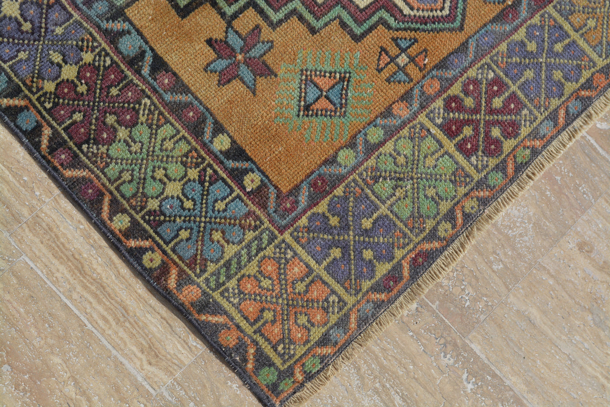 Oriental Turkish Rugs, Antique Oushak  Rug, Area Vintage Rugs, Handmade Boho rug, Oriental rug,  3.3x6.1  Feet AG428