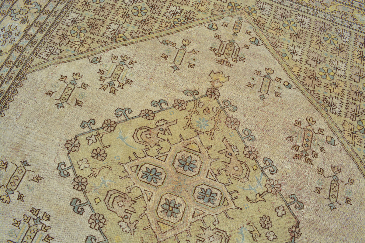 Turkish Rugs, Oversized  rug, Antique rug, Oushak Rug, Area rug, Vintage Rugs, Turkish carpet, Beige rug, Turkish Rug, 8.9x12.5 Ft AG522