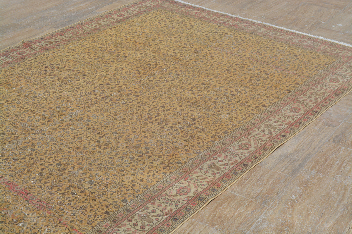 Turkish Rugs, Beige Rug, Antique rug, Oushak Rug, Area rug, Vintage Rugs, Turkish carpet, Large rug, Oriental rug, 6.2x9 Feet  AG455