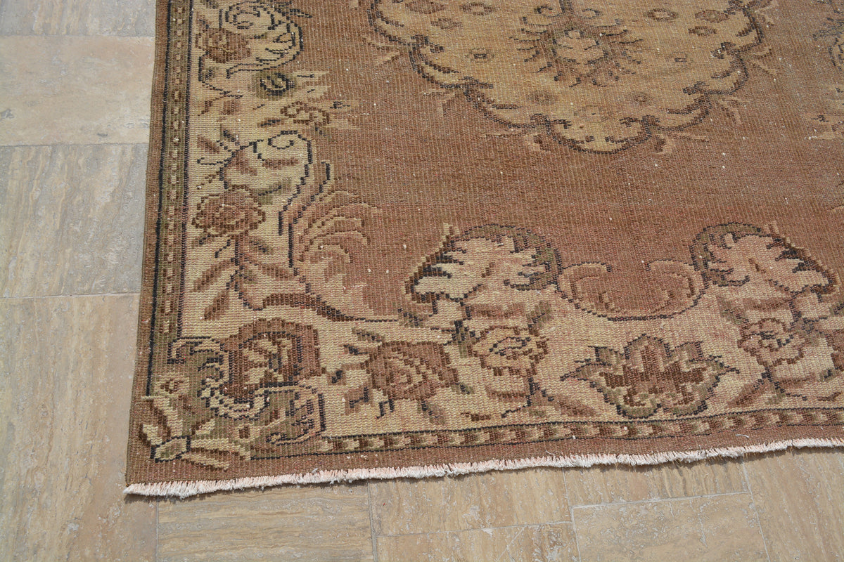 Turkish Rugs, Natural rugs, Antique rug, Oushak Rug, Area rug, Vintage Rugs, Turkish carpet, Large rug, Over dyed rug, 5.5x8.6 Feet AG470