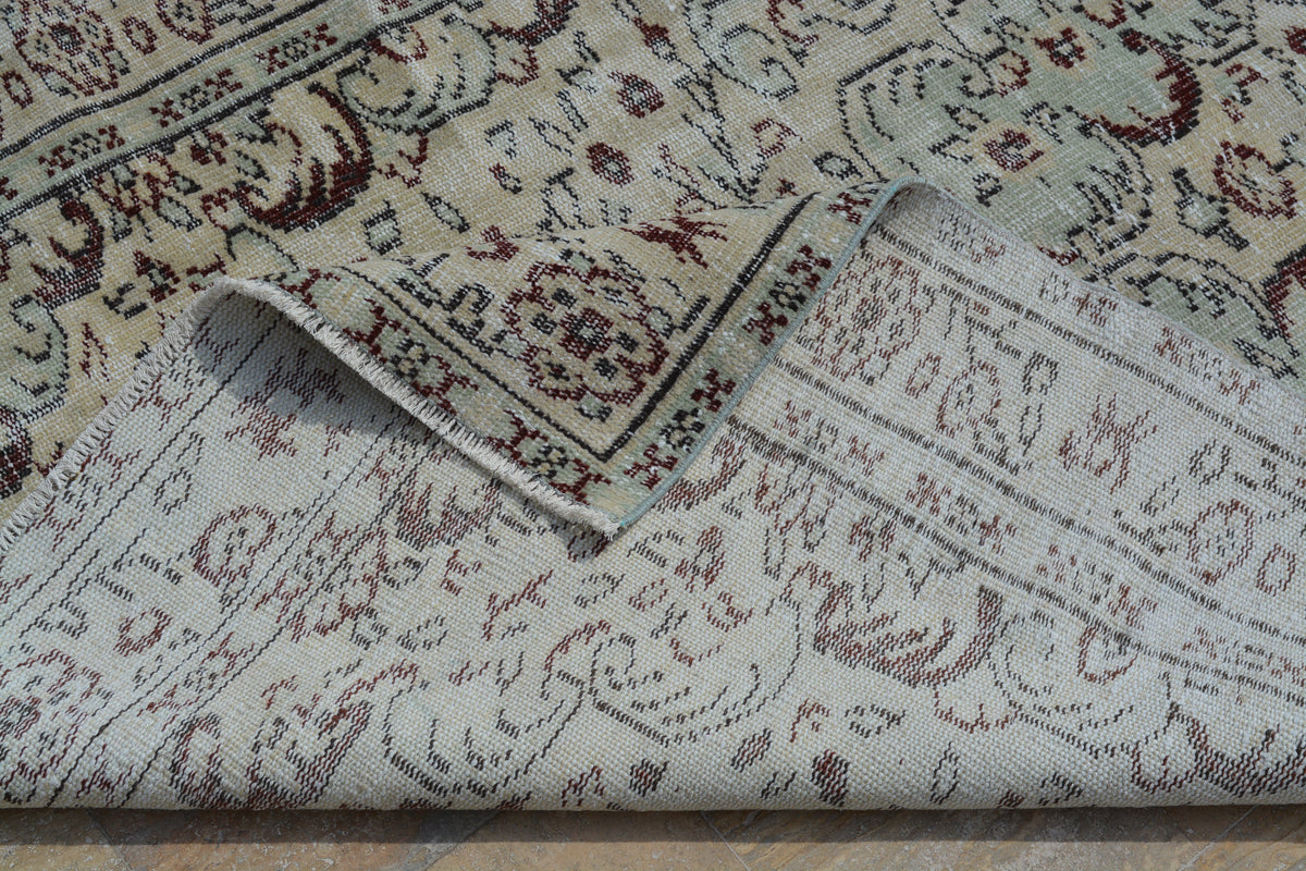 Turkish Rugs, Beige rugs, Antique rug, Oushak Rug, Area rug, Vintage Rugs, Turkish carpet, Large rug, Oriental rug, 4.6x8.2 Feet AG476
