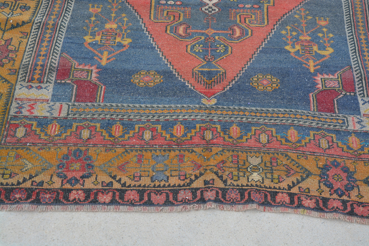 Oushak Rug, Vintage Rugs, Rugs Made in Turkey, Turkish Carpet Company, Antique Carpets, Vintage Wool Area Rugs,     5.0 x 7.4  Feet AG1110
