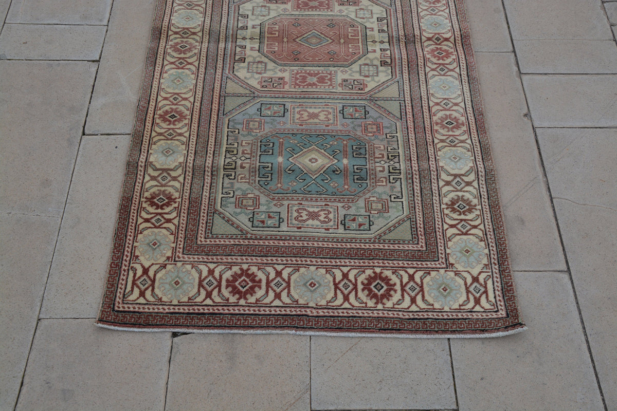 Faded Oriental Rug, Large Turkish Rug, Carpet, Moroccan Rug, Carpets and Rugs, Handmade Oriental Rugs,               3.1 x 5.9  Feet AG1038