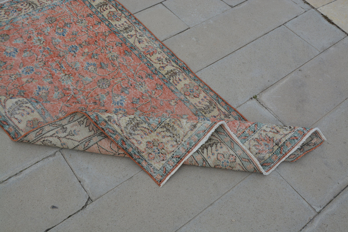 Antique Anatolian Rugs, Oriental Style Carpets, Faded Turkish Rugs, Bohemian Floor Rugs, Oriental Carpets &amp; Rugs,   3.9 x 7.3  Feet AG1113