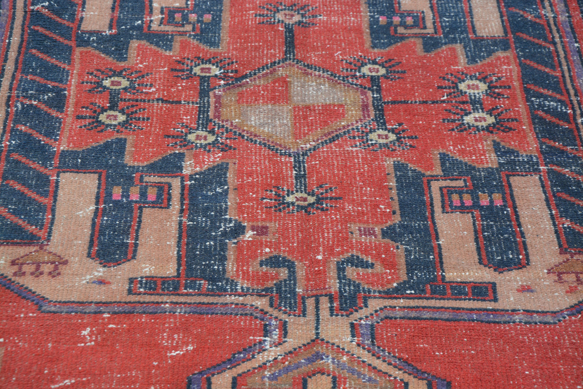 Turkish Oushak Rug Carpet, Vintage Anatolian Rug, Turkish rug, Vintage Rug, Maroon Rug, Area Rug, Turkish Rug,    3.9 x 8.7 Feet AG1124