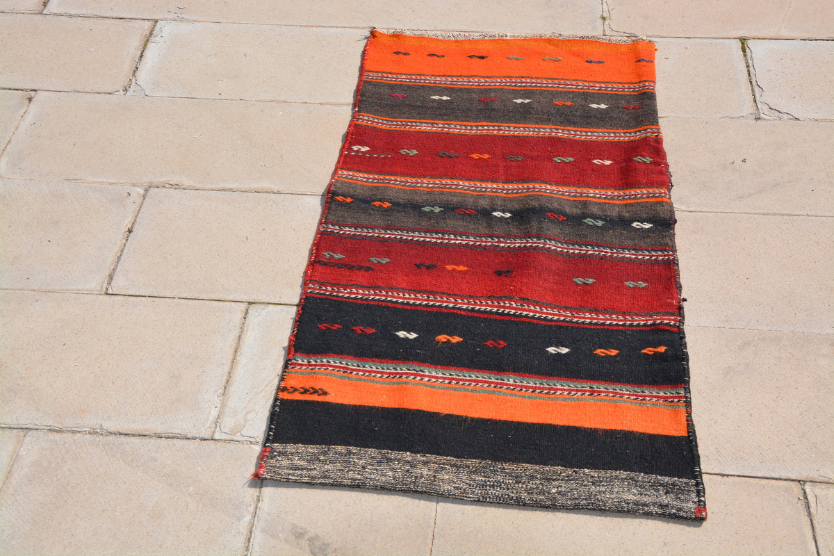 Turkish Kilim Chuval, Turkish Kilims, Chuval Sack Bag,  Turkish Grain Sack, Turkish Textile,         2.2 x 4.1 Feet AG1288