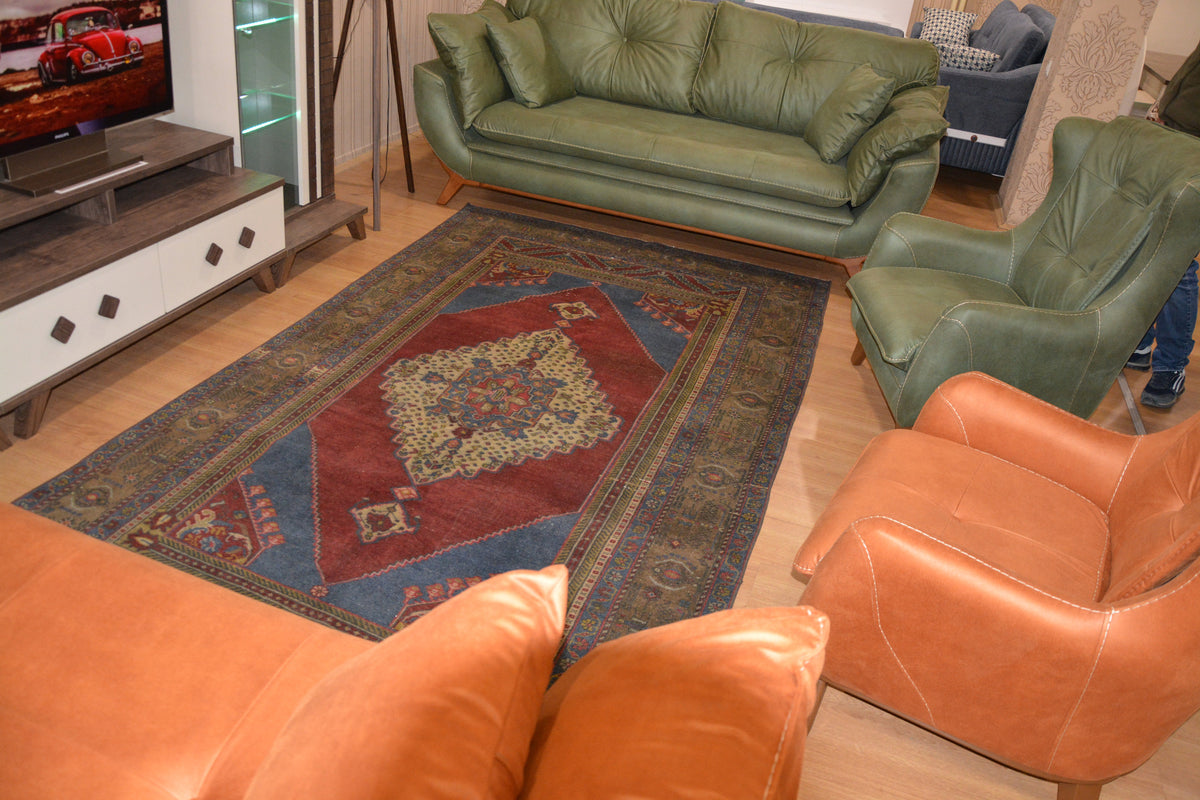 Oriental Rug, Living Room Oushak Turkish Rug, Home Decor Oushak Rug, Carpets Rug 5x10,  5.3X9.7 Ft AG775