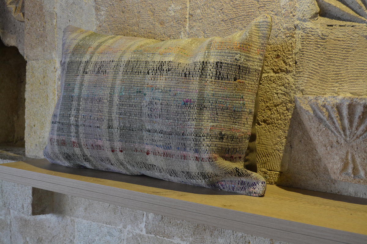 Mat Kilim Cushion, Home Decorative Cushion, Pillow Kilim Cushion,  Vintage Cushion, Floor Cushion,            16”x24” - EA275
