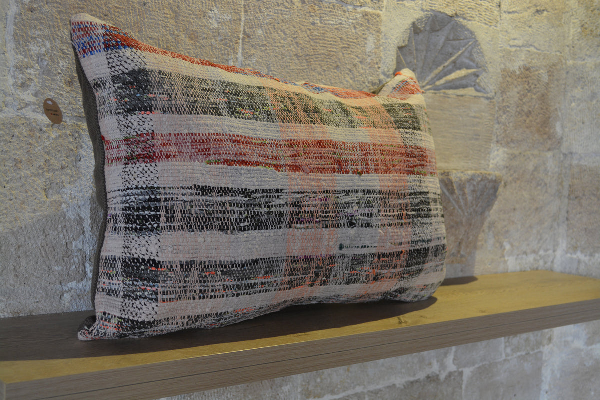 Large Wool Cushion, Beni Ourain Cushion, Moroccan Cushion Boho,  , Brown Cushion Decor Cushion, Cotton  16x24 Cushion,       16”x24” - EA297