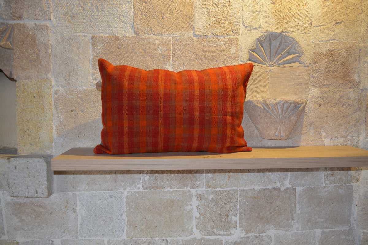 Pastel Pillow Cushion, Vintage Pile Cushion, Tribal Cushion, Lumbar Cushion, Vintage Cushion,   16”x24” - EA332