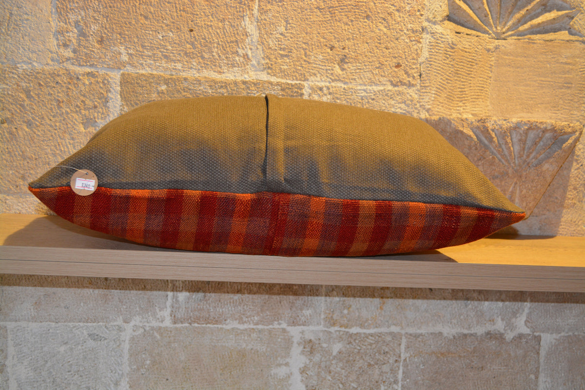 Tapestry Pillow, Pale Kilim Pillow, Turkish Cushion Pillow, Boho Pillow Cover, Linen Pillow, Turkish Kilim Pillow,          16”x24” - EA340