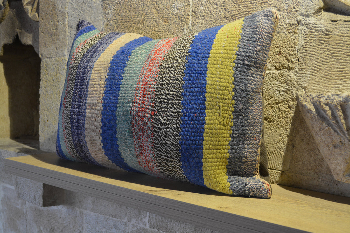 Handmade  Large Cushion, Turkish Boho Cushion, Home Cushion, 40x60 Cushion, Faded  Boho Cushion,              16”x24” - EA345