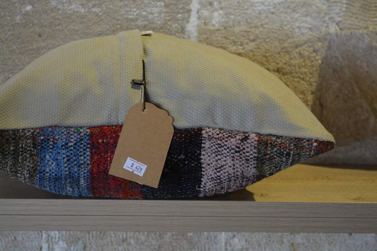 Kilim Pillow Case, Kilim Rug, Vintage Kilim Pillow, Pillow Kilim, Tribal Pillow, Lumbar Kilim Pillow 16”x16”- EA429