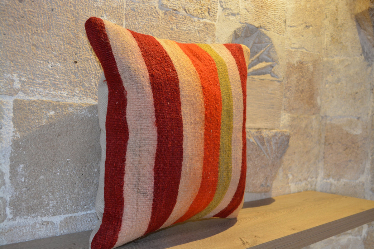 Home Decor Cushion, Turkish Kilim  Kilim Pillow, Kilim Cushion, Kilim Pillow Cover, Turkish Kilim Pillow, Turkish Cushion,  16”x16”- EA498