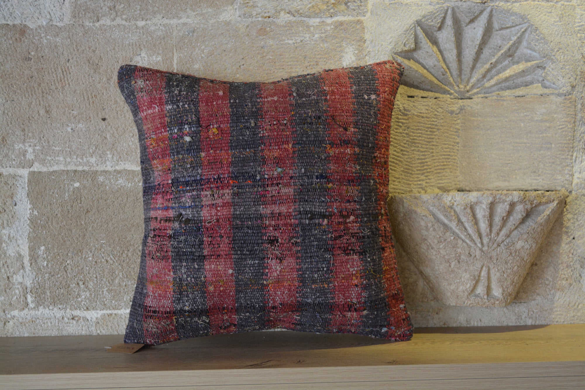 Hand Woven Cushion, Pin Cushion, Berber Cushion Cover, Custom Cushion Cover, Kilim Pillow 40x40 cm,     16”x16” - EA106