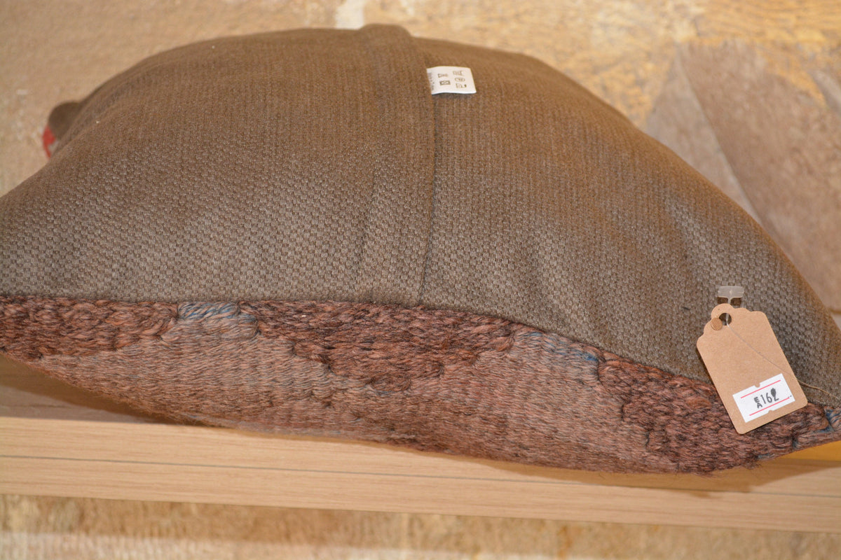 Kilim Pillow 16x16, Anatolian Kilim, Wool Pillow Cover, Home Decor Pillow, Accent Pillow, Vintage Pillow Cover,         16”x16” - EA162