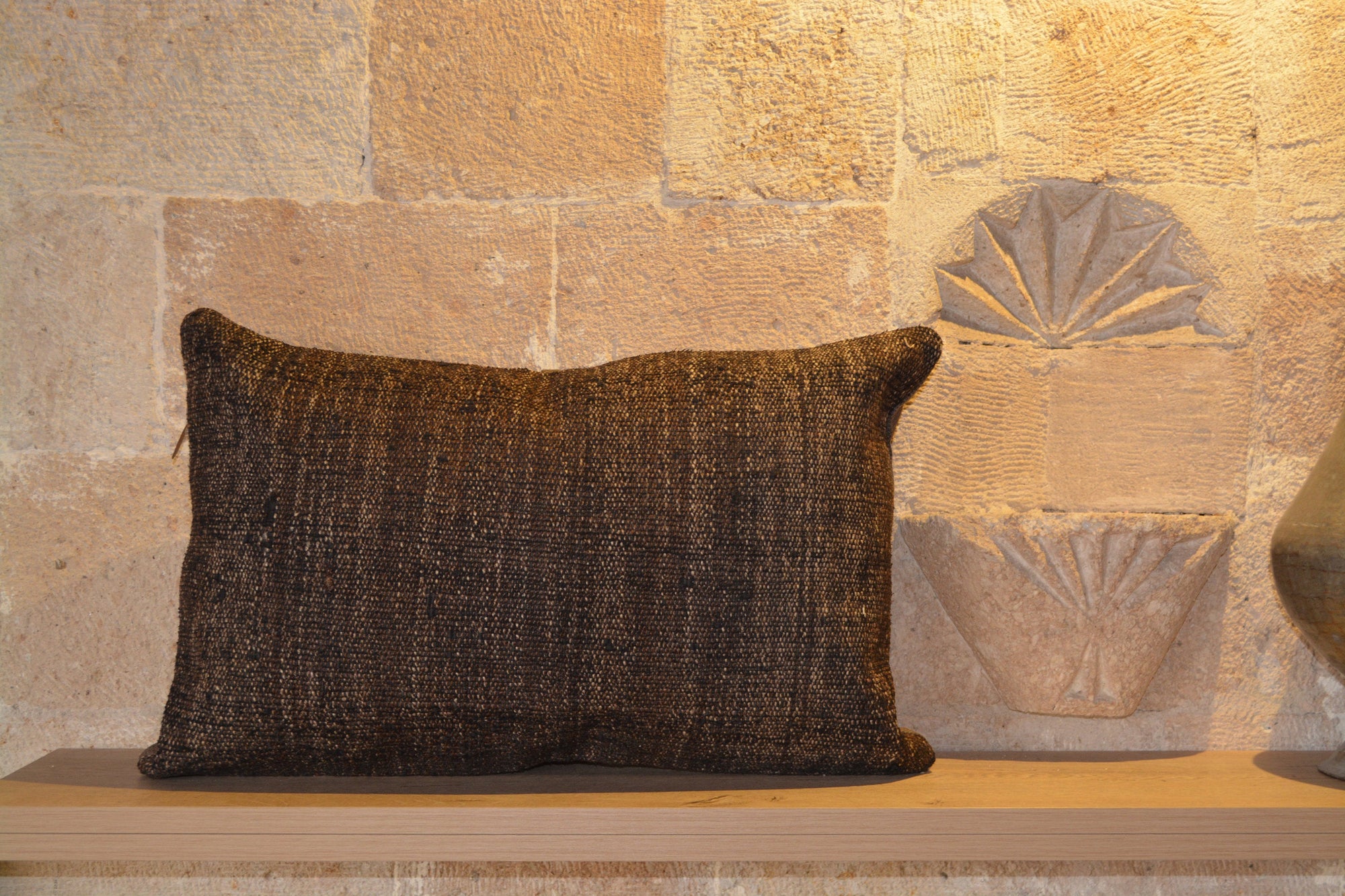 Moroccan  Wool Cushion, Bohemian  Kilim Cushion, Faded Cushion, Boucherouite Cushion, Beni Ourain Cushion,       16”x24” - EA231