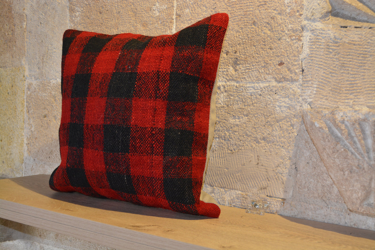 Kilim Cushion, Turkish Pillow, Throw Pillow, Cushion Cover, Bohemian Pillow, Decorative Pillow, Kilim Pillows,  16”x16”- EA447