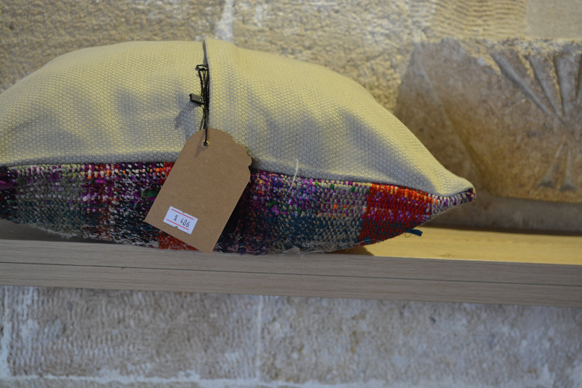 Turkish Kilim Pillow Cover, Cushion Covers, Kilim Rug Pillow, Turkish Cushion, Anatolian Kilim, Kilim Rug, Cushion,      16”x16”- EA486