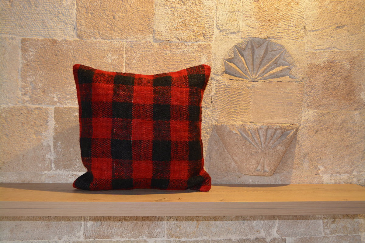 16x16 Kilim Pillow, Rustic Kilim Cushion, Cushions, Wool Kilim Pillow, Turkish Cushions, Hand Woven Cushion,        16”x16”- EA488