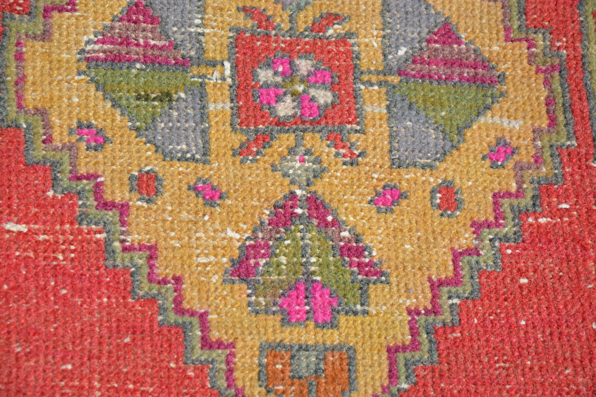 Turkish Rug, Small Vintage Turkish Rugs, Wool Rug, Antique Rug, Anatolian Kilim, Decorative Kilim Rug,     1.7 x 3.0 Feet AG1374