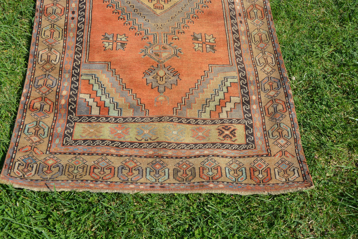 Small Vintage Rug, Vintage Rugs, Vintage Turkish Rug, Berber Rug, Wool Handmade Rug, Turkish  Rug,         3.1 x 6.8 Feet AG1447