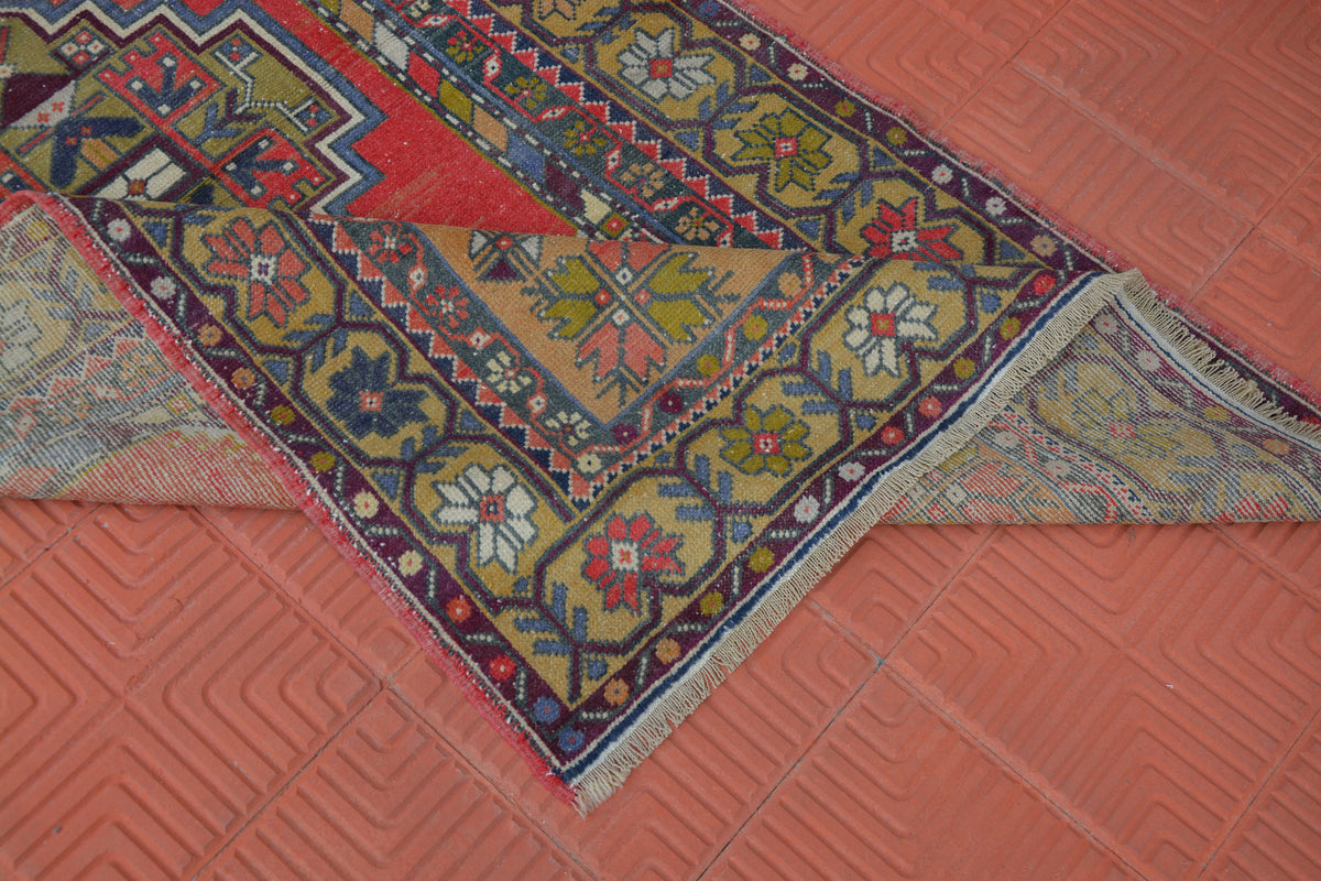 Vintage Rug, Vintage Rug Turkish, Oriental Rug, Morrocan Rug, Antique Rug, Berber Teppiche, Livingroom Rug,        3.8 x 7.2 Feet AG1527