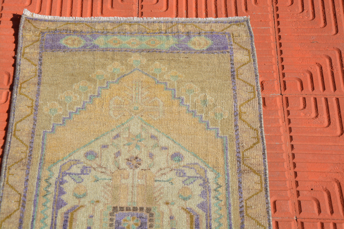 Turkish Rug,Tapis Berber, Berber Rug, Vintage Rugs, Berber Teppiche Oushak Rug, Antique Rug,               1.6 x 3.6 Feet AG1606