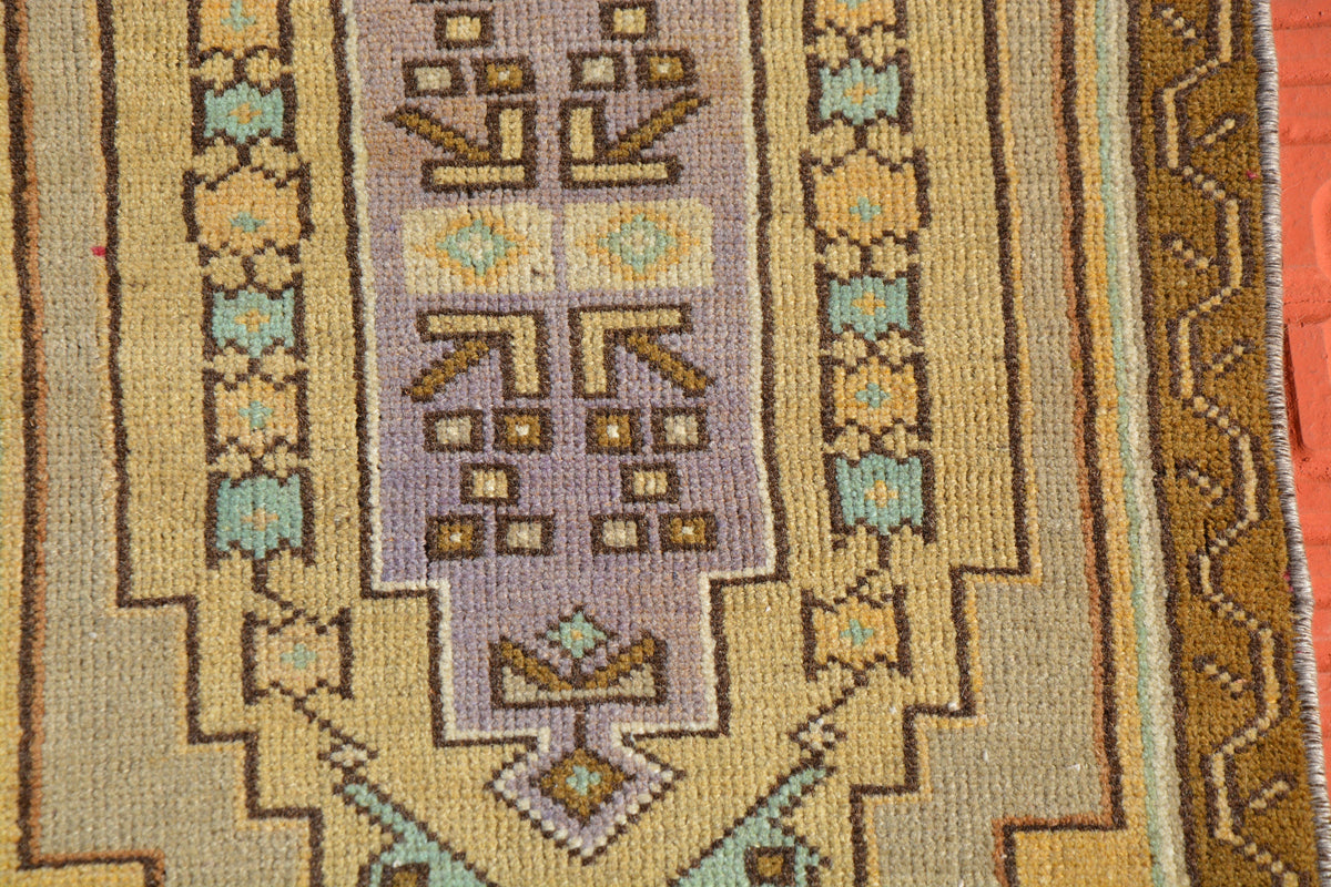 Turkish Rug,Small Turkish Rug, Nomadic Oriental Rug, Turkish Oushak Rugs, Berber Rug, Antique Rug,        1.5 x 3.5 Feet AG1610