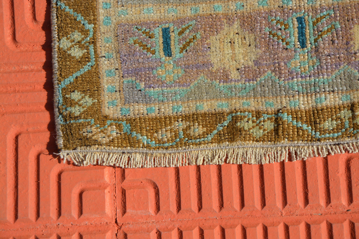 Small Anatolian Rug, Antique Rug, Traditional Rug, Oushak Area Rug, Vintage Turkey Rug, Vintage Persian Style Rug,   1.6 x 3.9 Feet AG1623