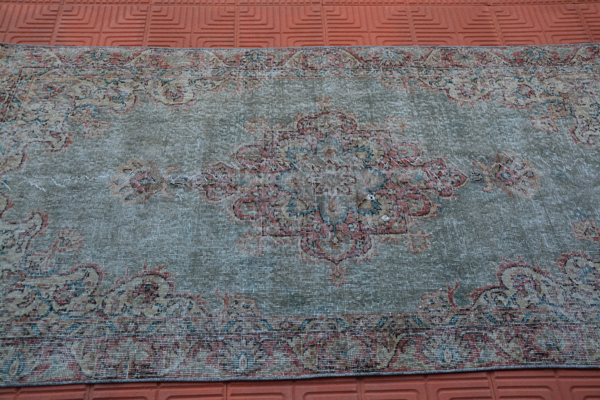 Vintage Rug, Bohemian Berber Teppiche, Oriental Cotton Wool Turkish Floor Rug, 3x6 Turkish Rug, Bedroom Rug,       3.6 x 6.9 Feet AG1645