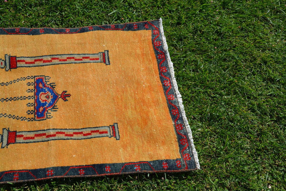 Turkish Rug, Hand knotted Rug, Carpet Rug, Woven Turkey Rug,  Wool Old Rug, Turkish Area Rug, Anatolian Area Rug,    2.1 x 3.5 Feet AG1319