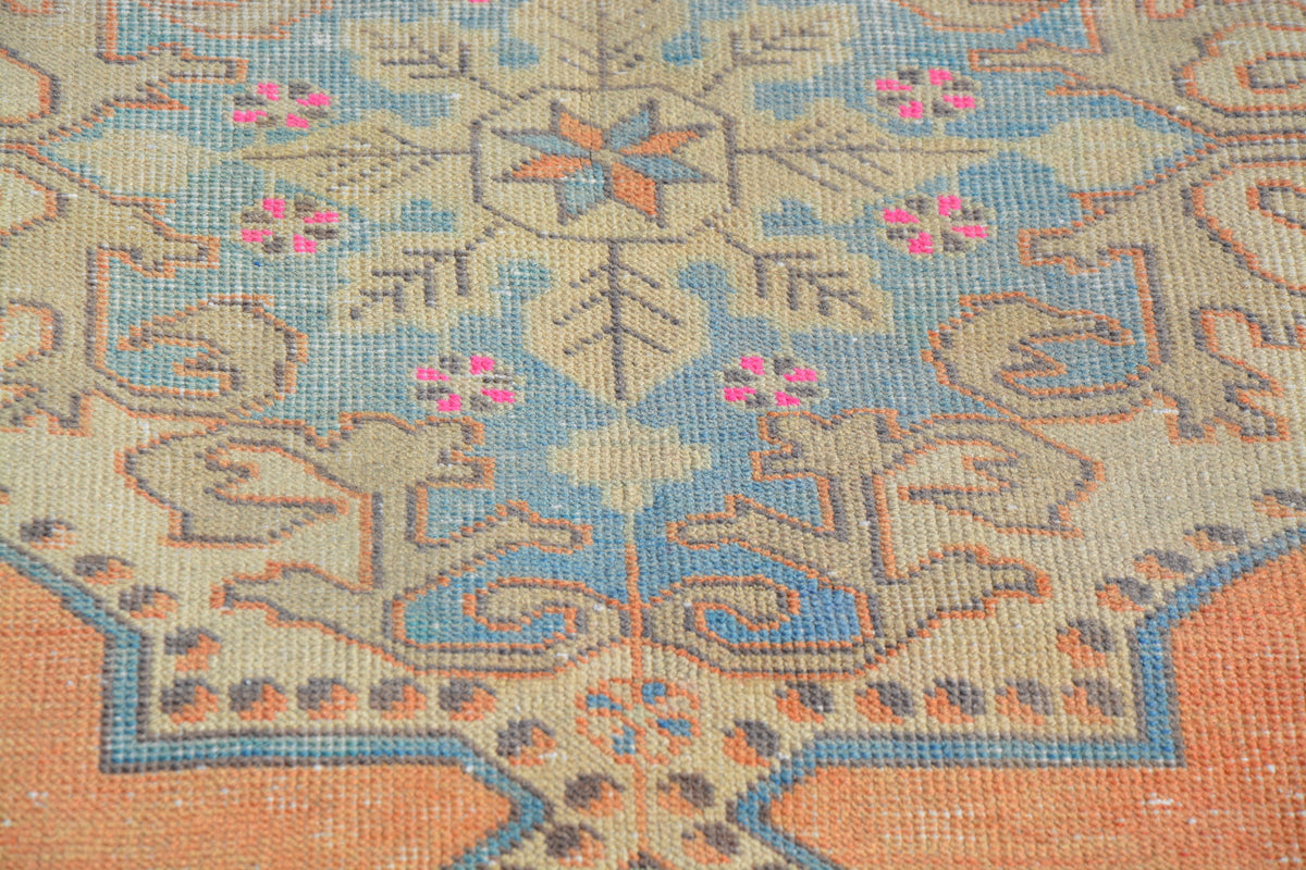 Vintage Turkish Rug, Turkey  Salon Geometric Rug, Rug Carpet, Home Decor Rug, Vintage Rugs,   4.1 x 7.0 Feet AG1361