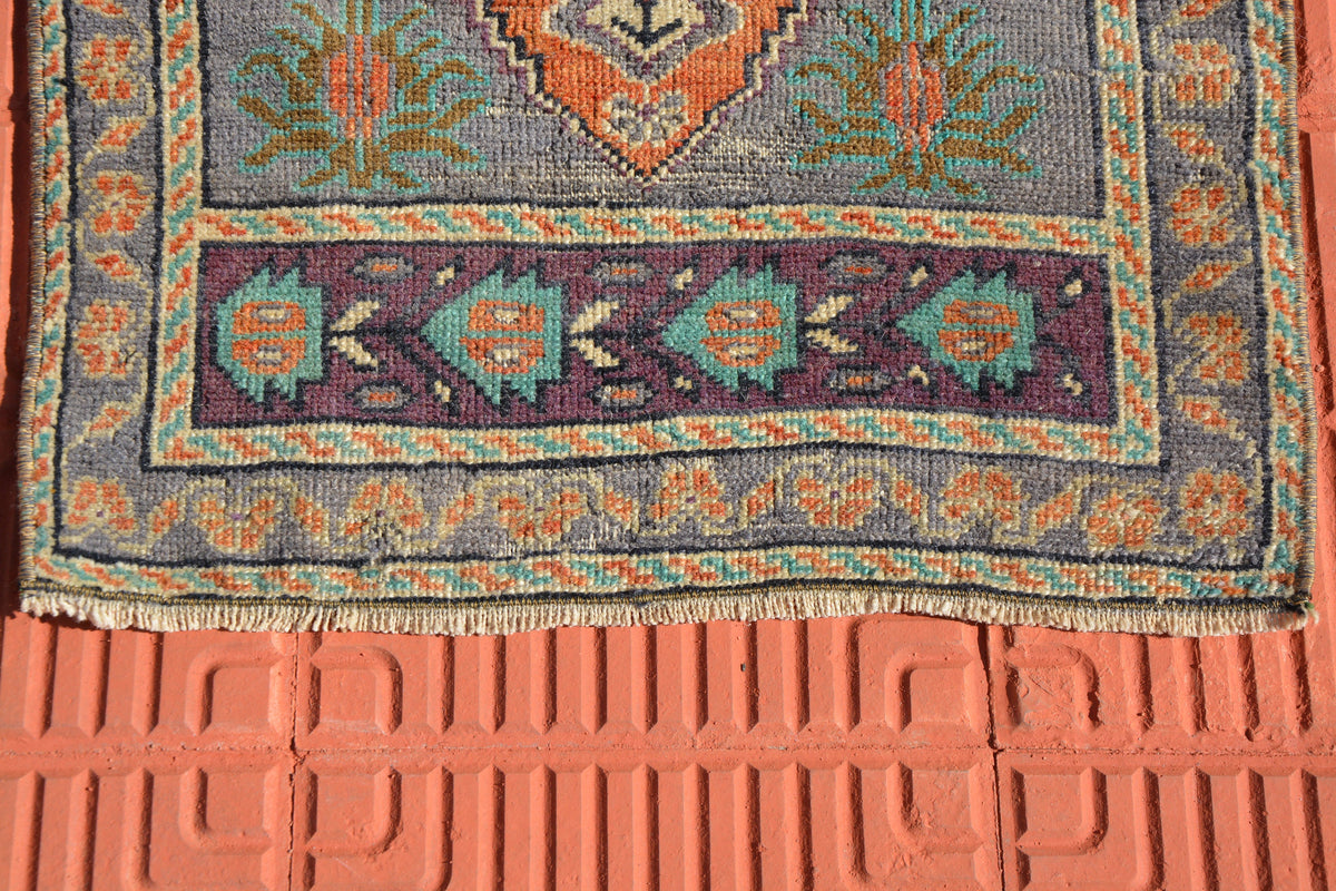Turkish Rug,Anatolian Rug, Small Oushak Rug, Vintage Turkish Rug, Turkish Kilim Vintage Oriental Rug, Oushak Rug,    1.9 x 3.8 Feet AG1615