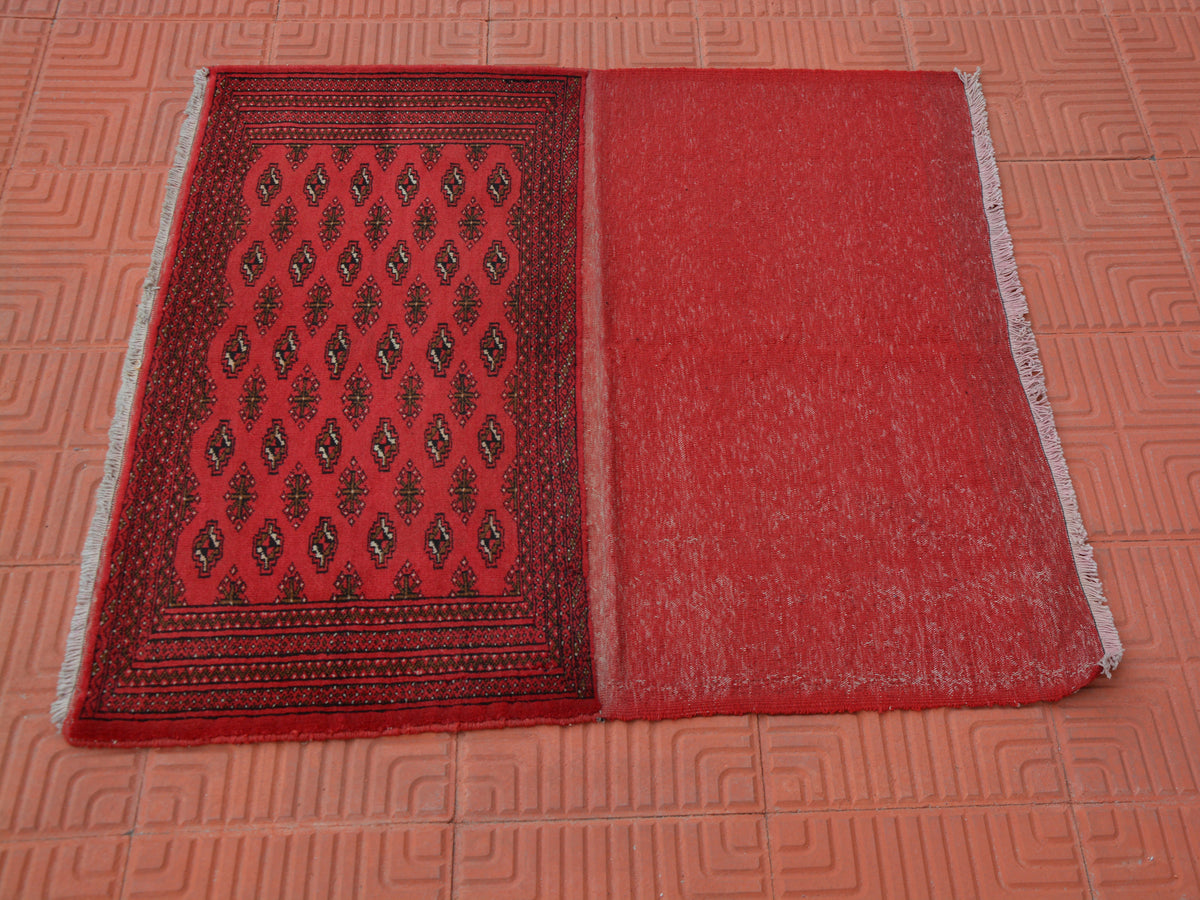 Red Square Oushak Rug, Kitchen Rug, Oriental Rug, Turkish Kilim Rug Antique Rug, Boho Rug, Runner Rug, Small Rugs,   3.2 x 3.2 Feet AG1654