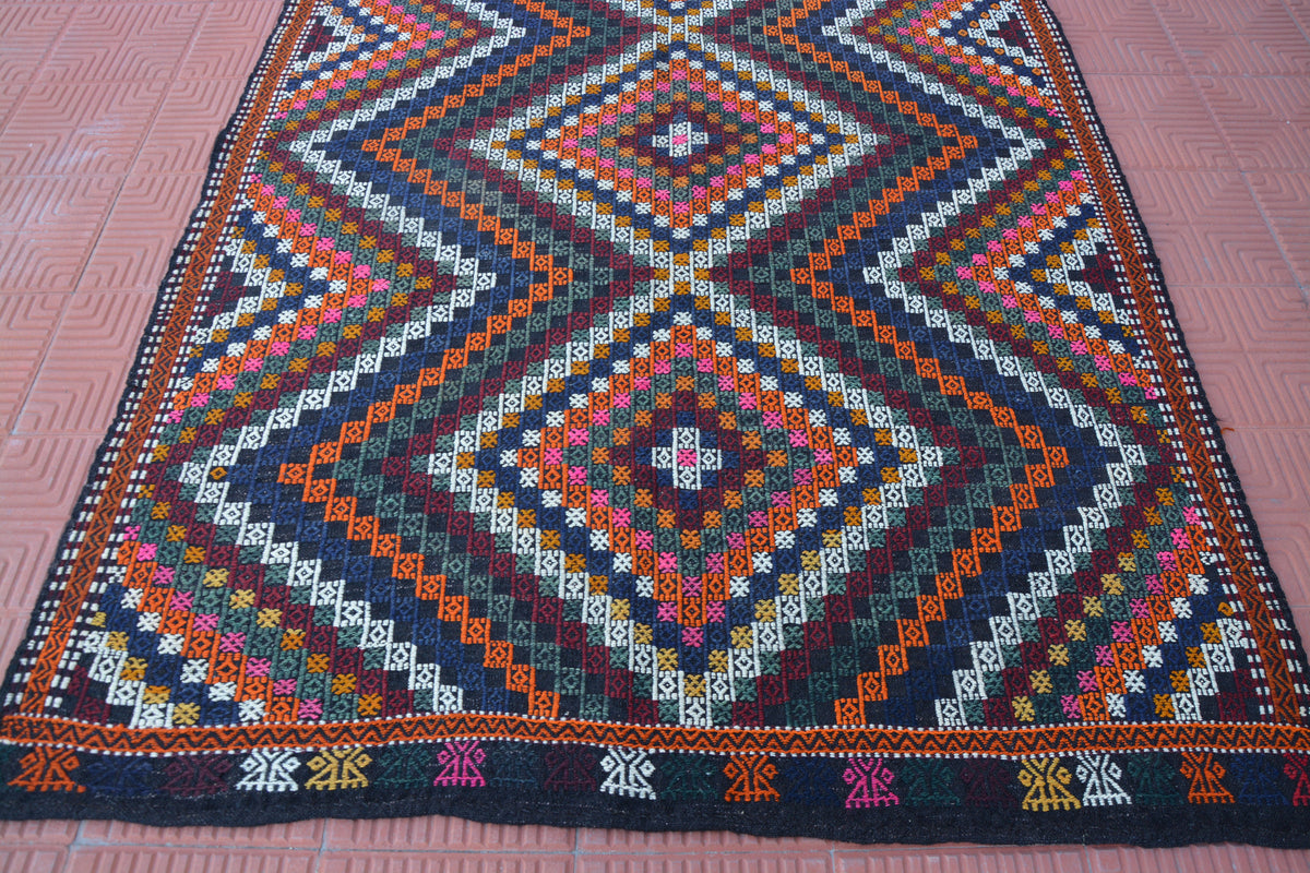 Kilim Rug, Antique Rug, Wool Rug, Anatolian Rug, Runner Rug, Turkey Rug, Decorative Rug, Boho Rug, Tribal  Floor Rug, 5.4 x 9.6 Feet AG1803