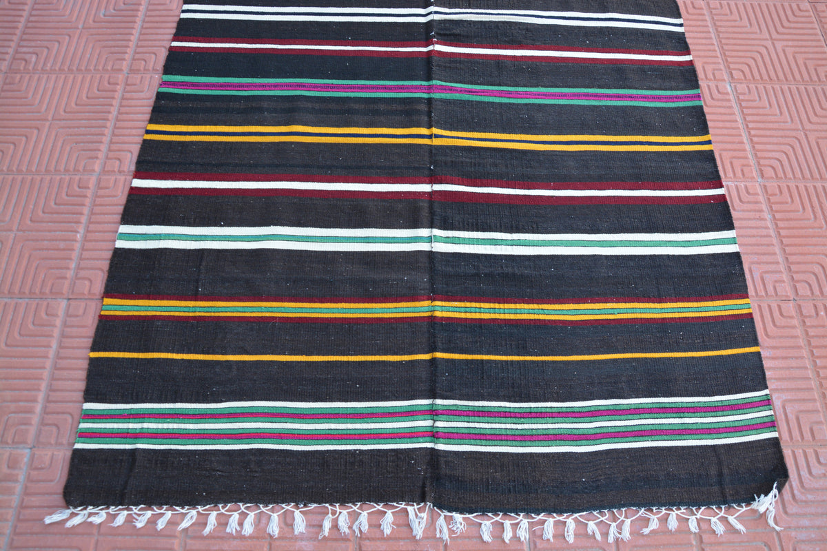Striped Rug, Oriental Rugs, Turkey Rug, Nomadic Rug, Living Room Rug, Rustic Rug, Small Rug, Turkish Oushak Rug, 4.2 x 7.8 Feet AG1817