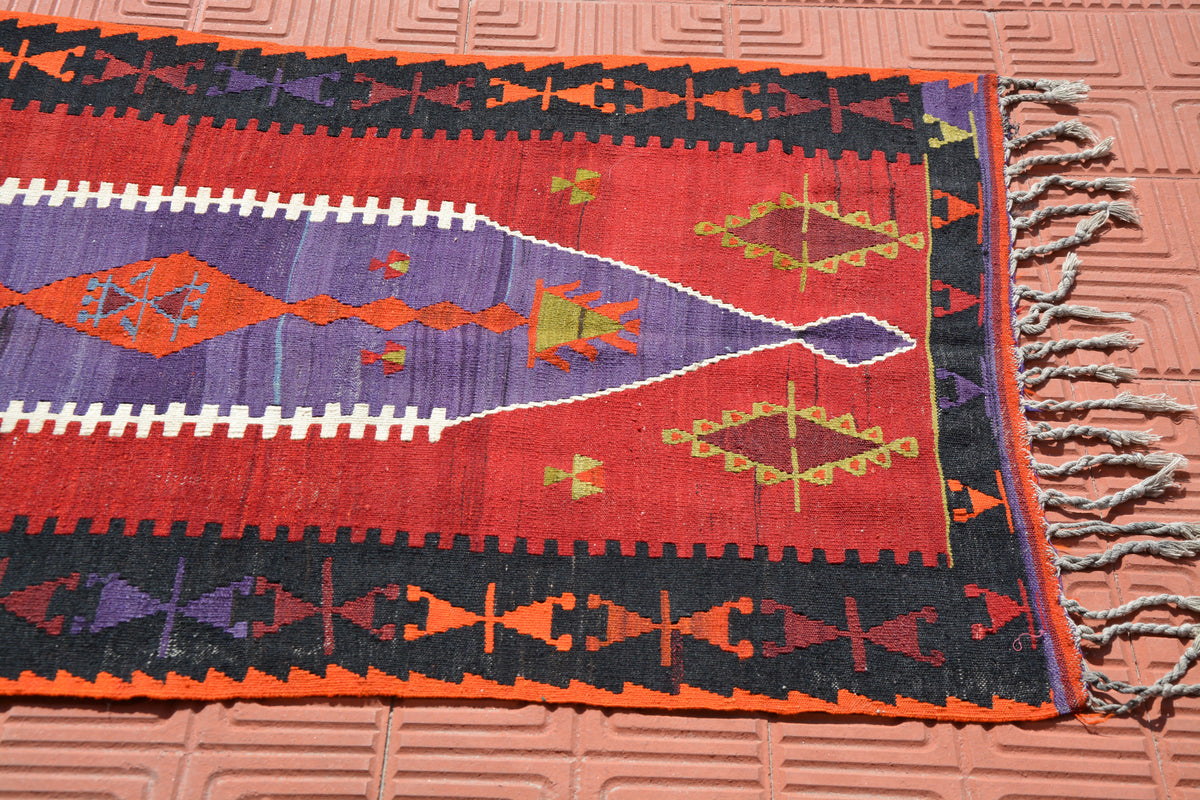 Turkish Small Vintage Rug, Rug, Bohemian Rug, Vintage Small Rug, Colorful Rug, Small Rugs, Entry Turkish Small Rug,  2.9 x 5.0 Feet AG1843