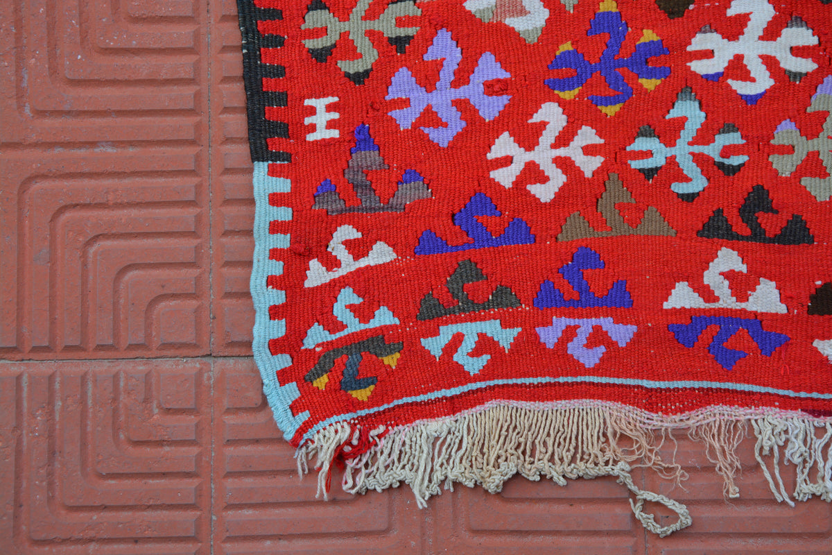 Turkish Small Oriental Rug, Bohemian Rugs,Turkish Rug, Hand Knotted Rugs, Handmade Rugs, Turkish Runner Rug,Home Rugs, 2.9 x 5.5 Feet AG1935