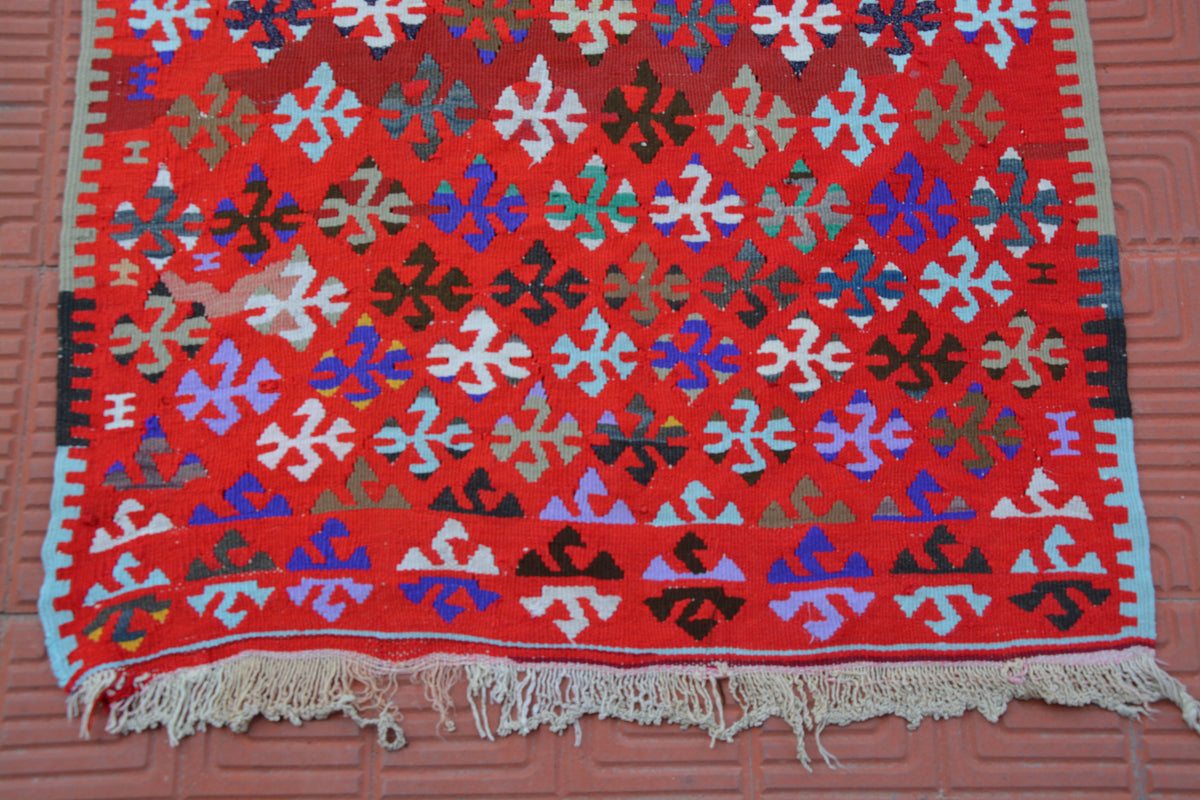 Turkish Small Oriental Rug, Bohemian Rugs,Turkish Rug, Hand Knotted Rugs, Handmade Rugs, Turkish Runner Rug,Home Rugs, 2.9 x 5.5 Feet AG1935