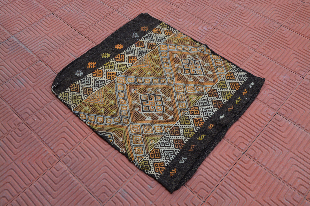 Anatolian Chuval Rug, Turkish Kilim, Runner Rug, Boho Rug, Turkish Carpet, Small Rug, Decorative Rug, Floor Rug,    2.6 x 2.9 Feet AG1938