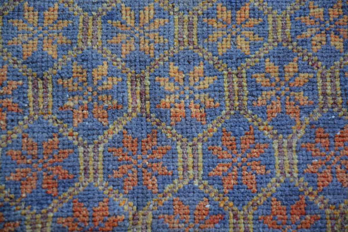 Vintage Rug, Blue Rug, Rug Vintage Turkish, Living room Rug, Traditional Rug, Vintage Wool Rug, Oushak Carpet Rug, 4.8 x 9.3 Feet AG1798