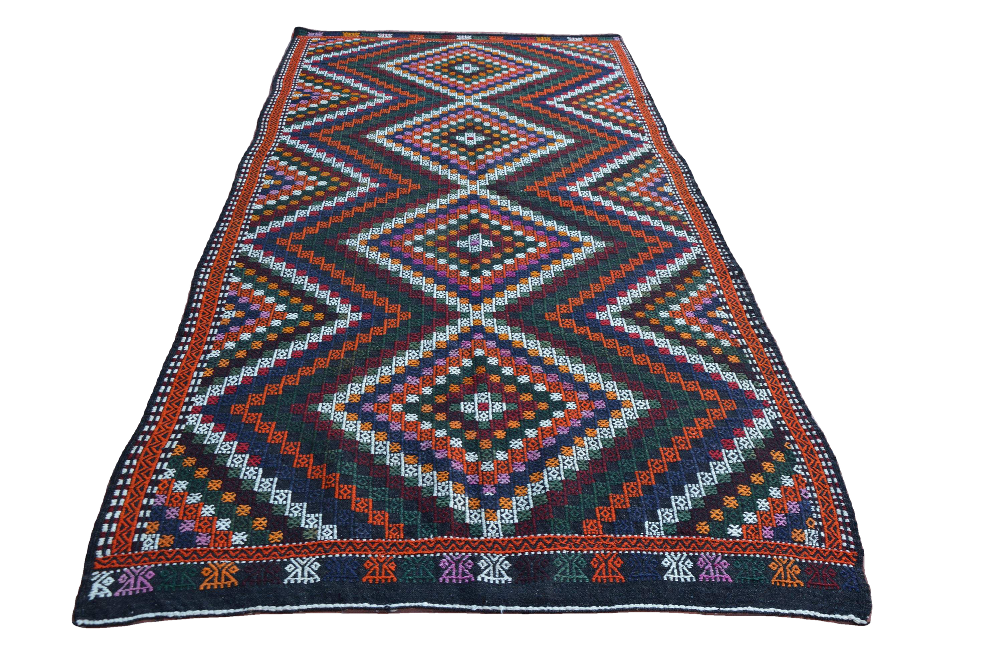 Large Rug, Oriental Rug, Distressed Rug, Vintage Turkish Rug, Aztec Rug, Home Decor Rug, Turkish Vintage Carpet,   4.5 x 10.0 Feet AG1804