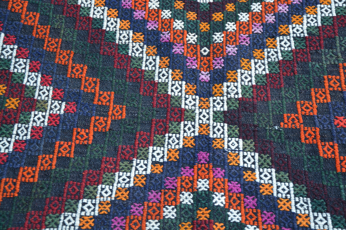 Large Rug, Oriental Rug, Distressed Rug, Vintage Turkish Rug, Aztec Rug, Home Decor Rug, Turkish Vintage Carpet,   4.5 x 10.0 Feet AG1804