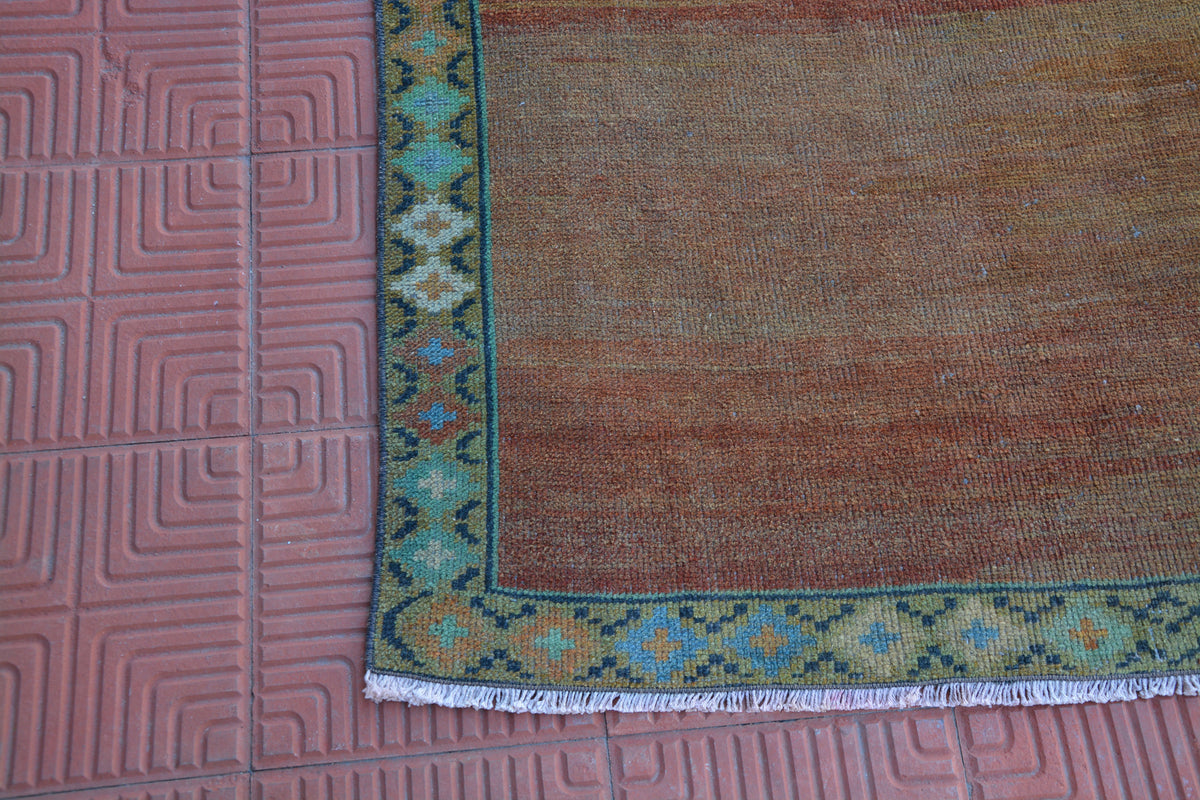 Wool Oushak Rug, Rug Runner, Furniture Rug, Doormat Rug, Hand Knotted Rug, Turkish Handmade Rug, Traditional Rug,   4.3 x 9.7 Feet AG1812