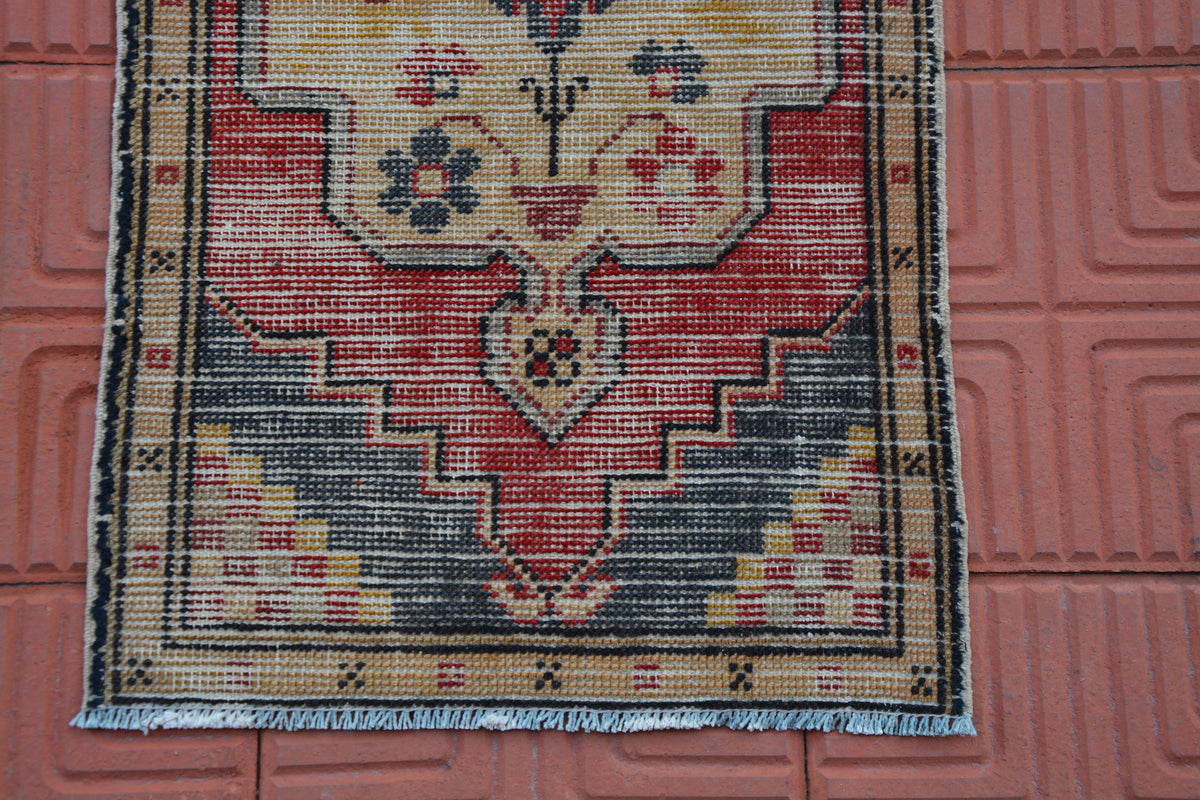 Anatolian Rug, Turkish Kilim, Runner Rug, Boho Rug, Turkish Carpet, Small Rug, Decorative Rug, Floor Rug, Tribal Rug,  1.5 x 2.9 Feet AG1891