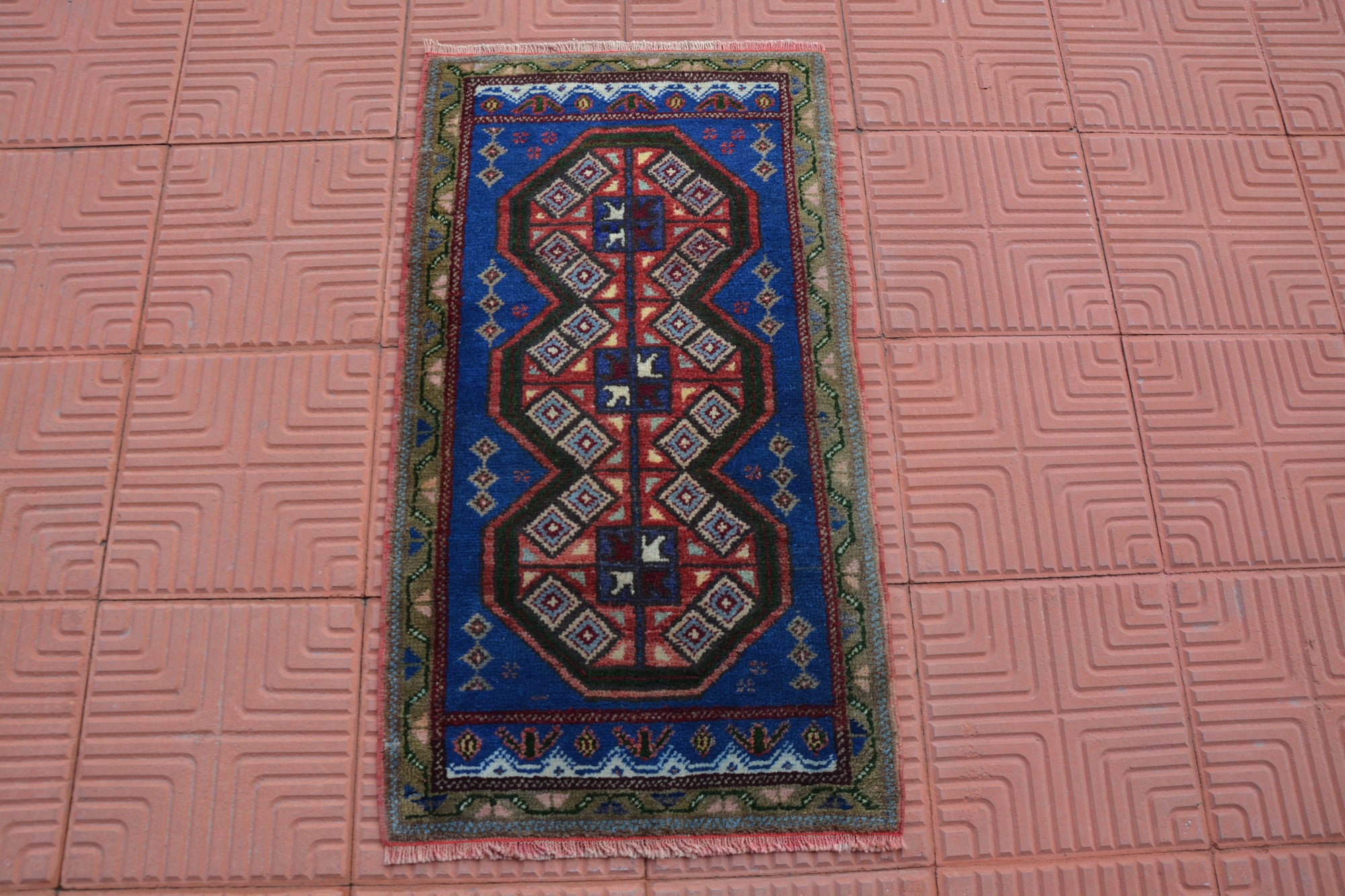 Turkish Carpet Rug, Ziegler Rug, Turkish Bath Rug, Chobi Rug, Vintage Rustic Rug, Beige Rug, Rug Vintage Turkish,    1.8 x 3.2 Feet AG1898