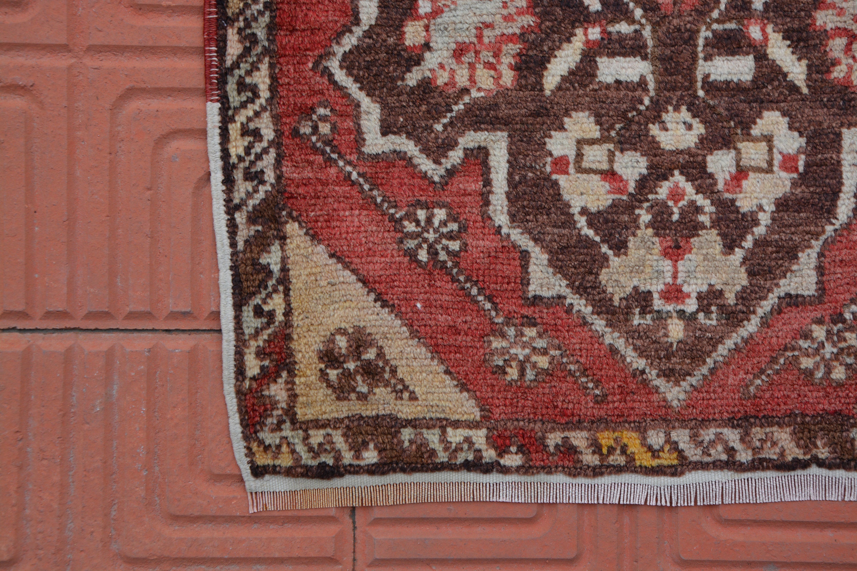 Rug & Kilim Pasha One-of-a-Kind 3'9 X 8'1 1960s Runner Wool Area Rug in  Green/Pale Blue/Pink